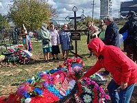 Жители с. Большой Карай простились с бойцом СВО
