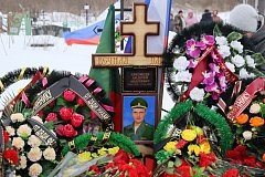 Жители села простились с военнослужащим СВО