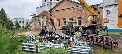 В Романовке благоустраивается храмовая территория