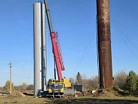 В Романовке завершается установка новой водонапорной башни. 